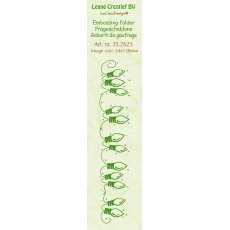 35.2625  Leane Creatief Border Embossing Folder - border Christmas lights