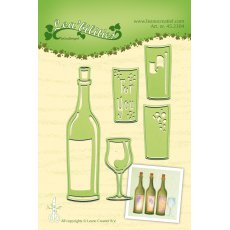 45.2304 Wine bottle & glass