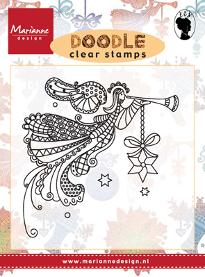 EWS2220 New Marianne Design Clear Stamp - Doodle Angel