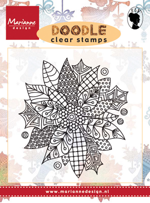 EWS2222 New Marianne Design Clear Stamp - Poinsettia