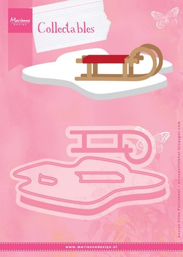 COL1415 Marianne Design Collectable - Eline's Sleigh and Flow (5pcs)