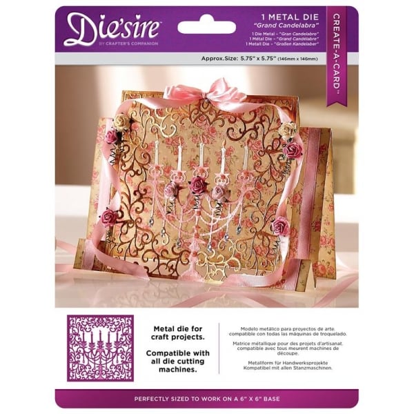 DS-CAD-GRCAN Crafter's Companion Die'sire 'Create-a-Card' Metal Die - Grand Candelabra