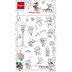 HT1608 Marianne Design Clear Stamp - Winter Mice 