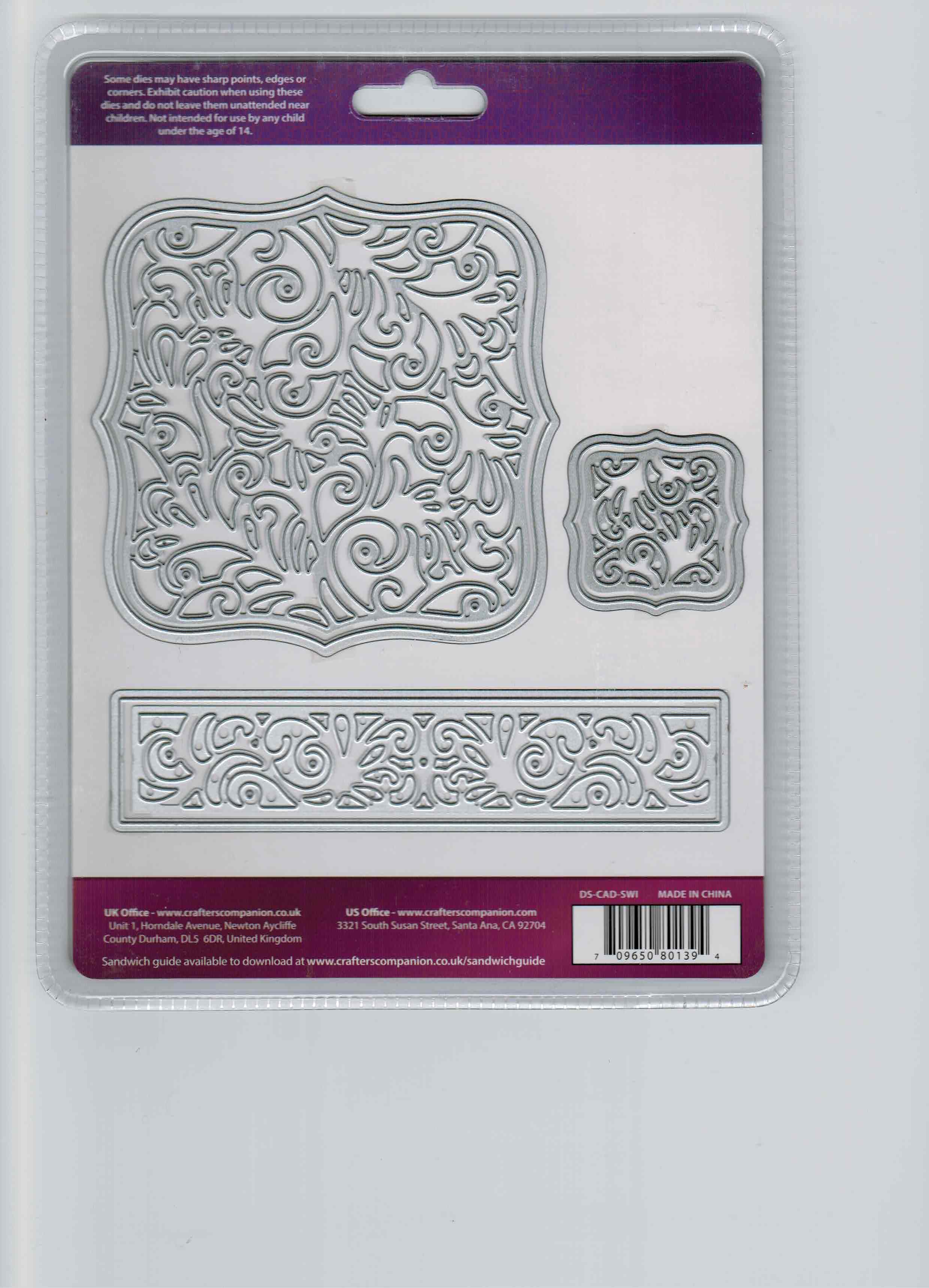 DS-CAD-SWI Die'sire 'Create a Card' Cut In Collection - Classic Swirls