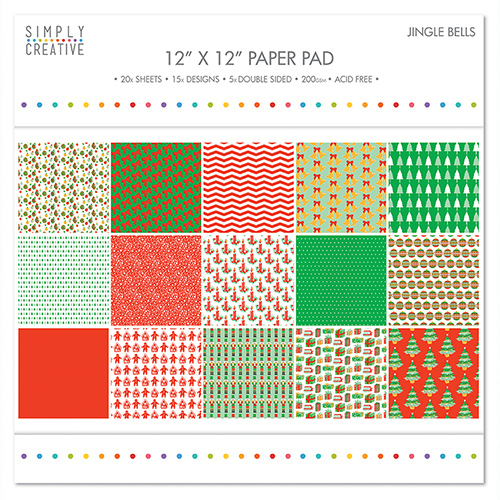 SCPAD035X16 - 12x12 Paper Pack -Jingle Bells 30,5x30,5