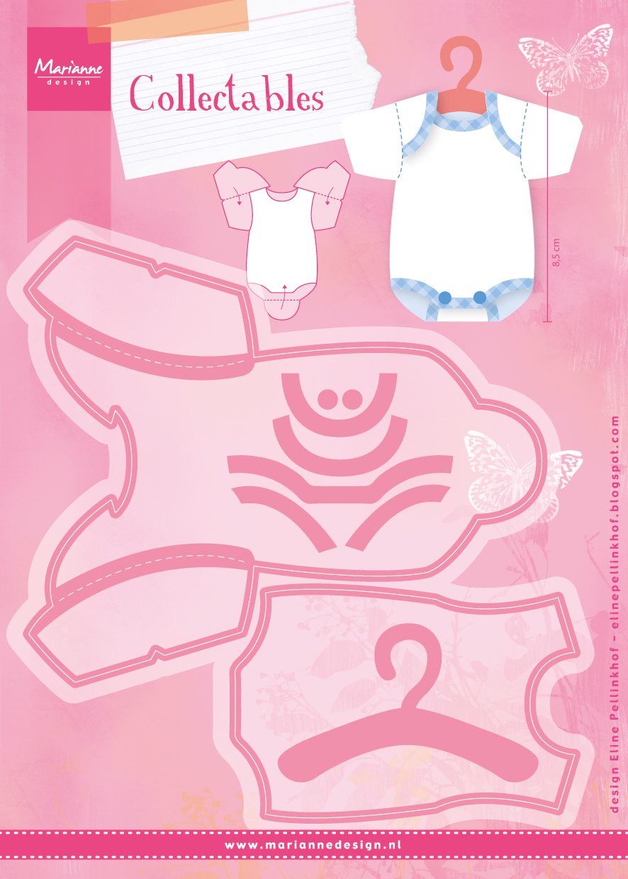 COL1419 Marianne Design Collectable -Eline's Baby Onesie