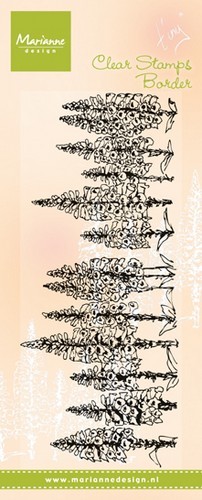 TC0849 New Marianne Design Clear Stamp Tiny's border Foxgloves