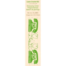 35.2885 Leane Creatief Border Embossing Folder -   border telephone