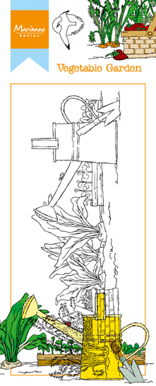 HT1612 Marianne Design Clear Stamp - Hetty's Border Vegetable Garden