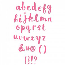 661686 Sizzix Thinlits Die Set 38PK - Brush Lowercase Alphabet