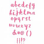 661686 Sizzix Thinlits Die Set 38PK - Brush Lowercase Alphabet