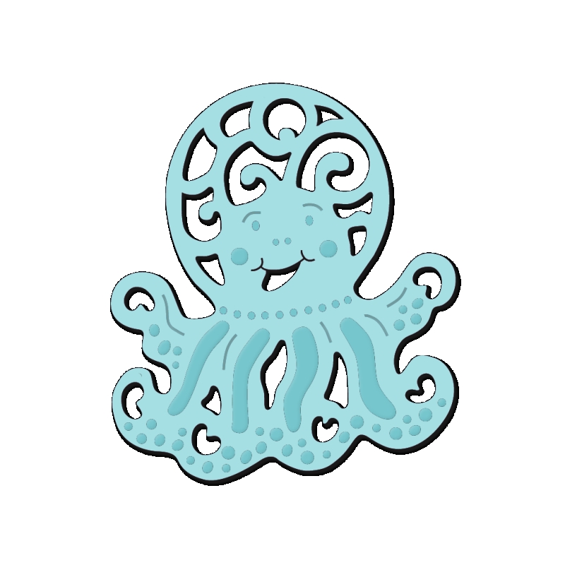 SDD118 Octopus- Sweet Dixie Mini Dies