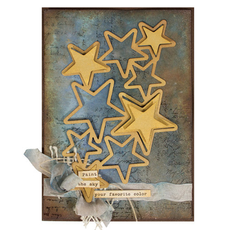 S5-244 Shapeabilities Donna Salazar Designs Cascading Stars Etched Dies