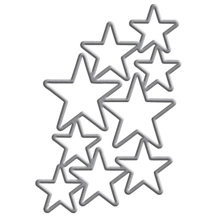 S5-244 Shapeabilities Donna Salazar Designs Cascading Stars Etched Dies