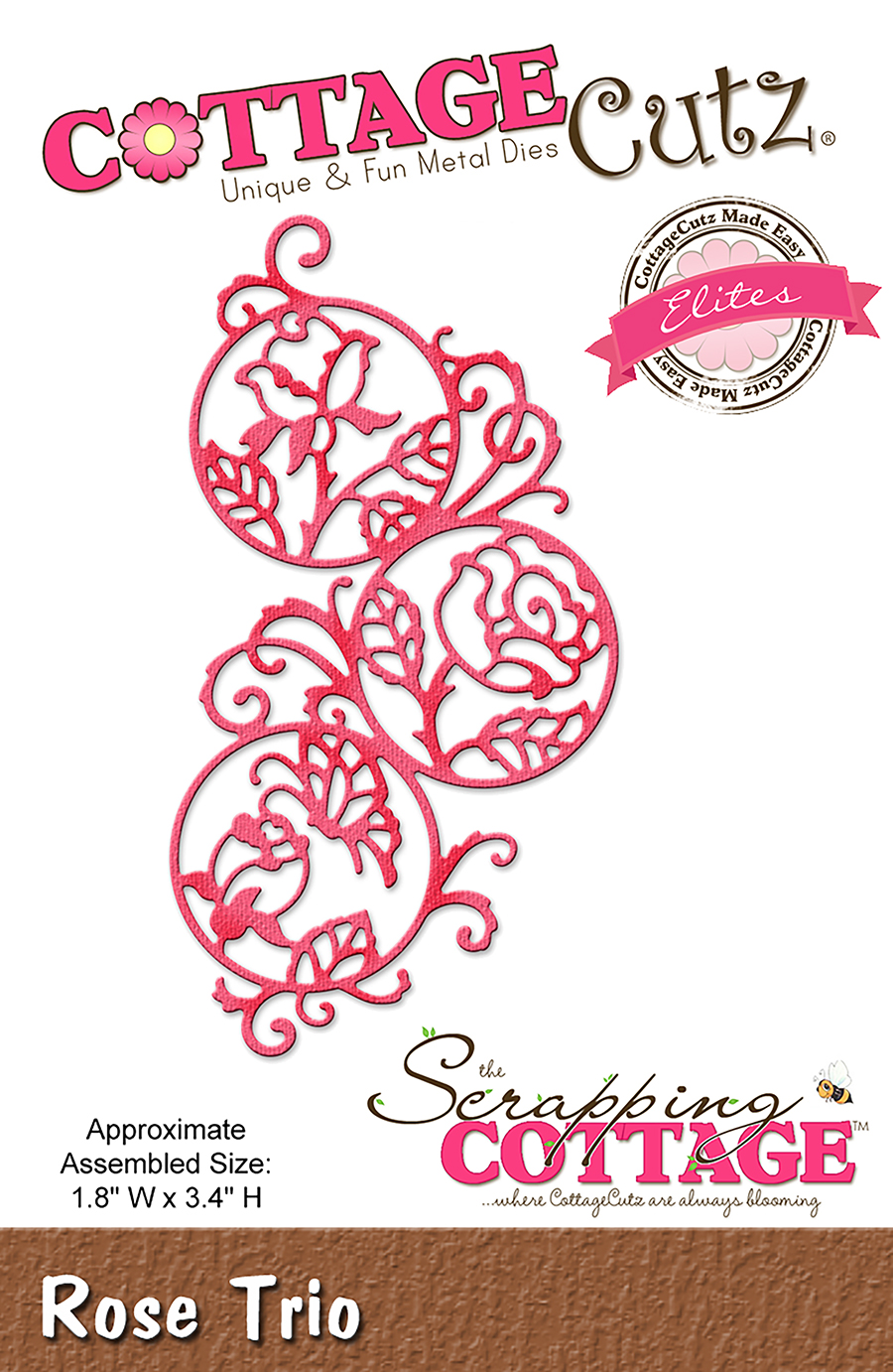 CCE-460 CottageCutz Rose Trio (Elites)