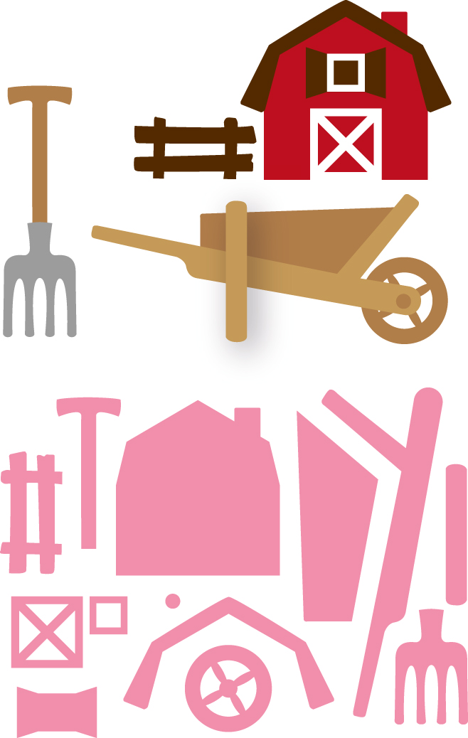 COL1427 Marianne Design Collectable -farm set