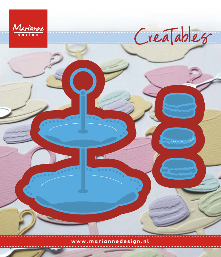 LR0463 Marianne Design Creatable -Tiered tray&macarons