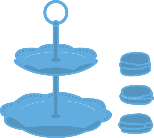 LR0463 Marianne Design Creatable -Tiered tray&macarons