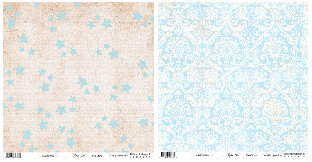 BS281199 Double-sided 12"x12" Riddersholm Design- Baby Star