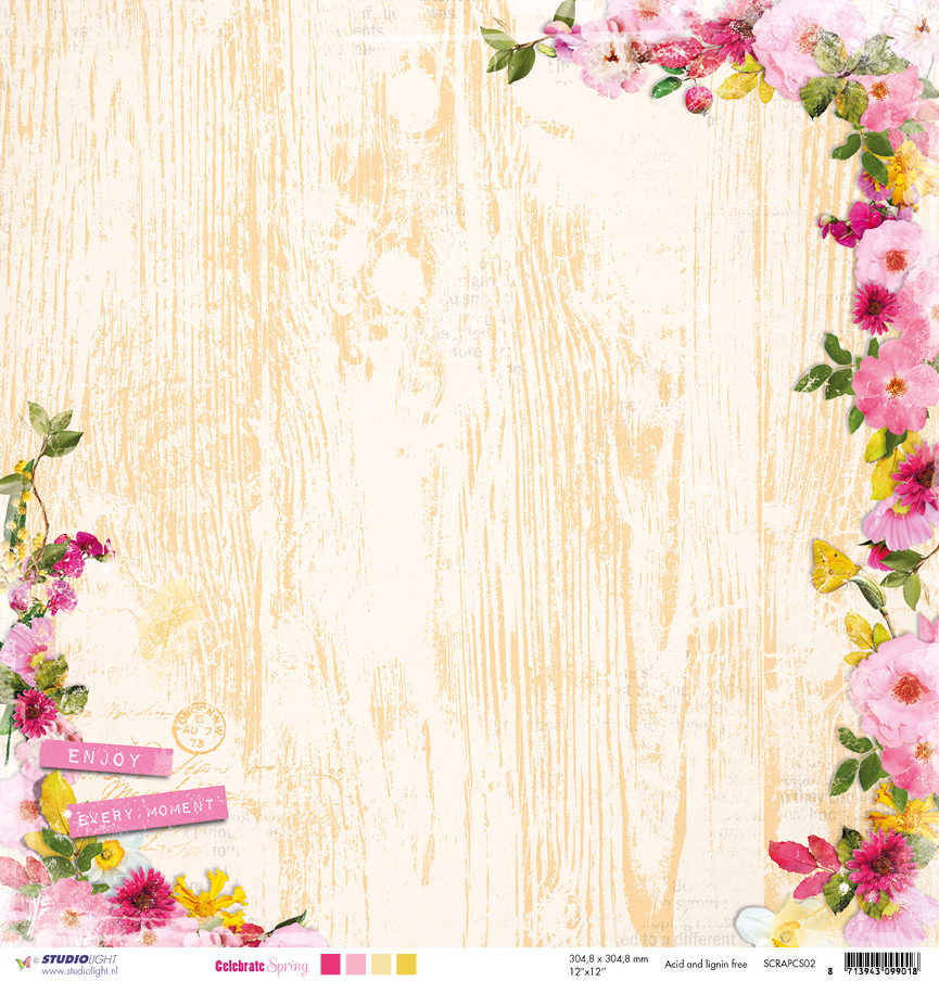 SCRAPCS02 Double-sided 12"x12" Studio Light-Celebrate Spring02