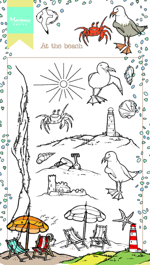 HT1622 Marianne Design Clear Stamp - Hetty's at the beach