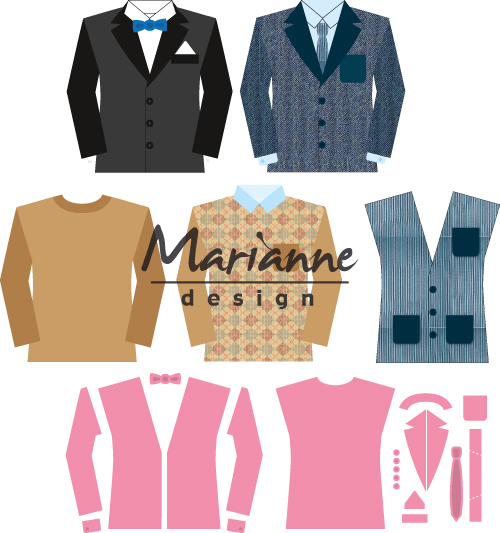 COL1434 Marianne Design Collectable - Men's Wardrobe