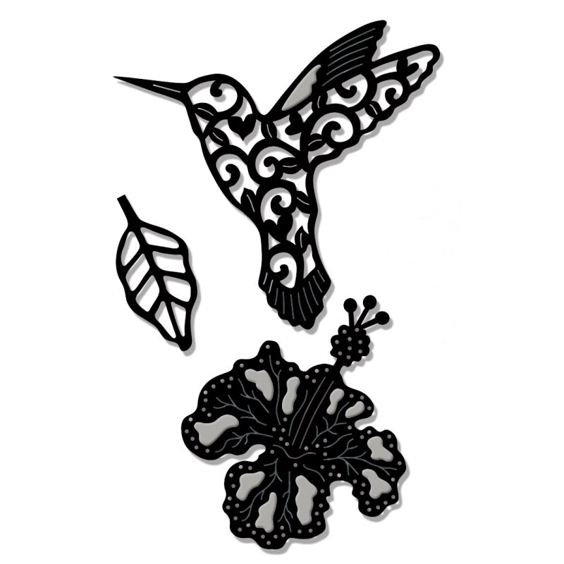 SDD152 Sweet Dixie Hummingbird & Flower