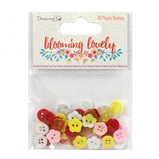 DCBTN018 Dovecraft Blooming Lovely Plastic Buttons