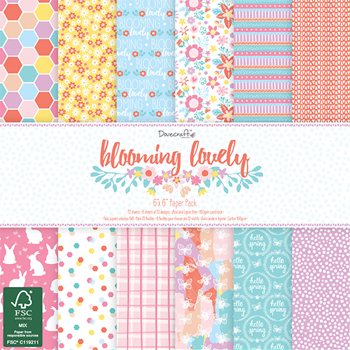 DCPAP054 Dovecraft Blooming Lovely 6x6 Paper Pack (FSC)