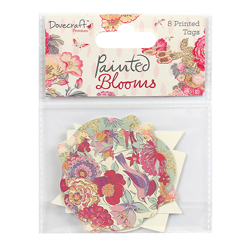 DCTOP045 Dovecraft Painted Blooms Printed Tags