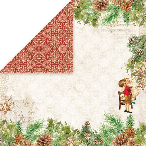 CP-VC05 Double-sided 12"x12" Vintage Christmas 05