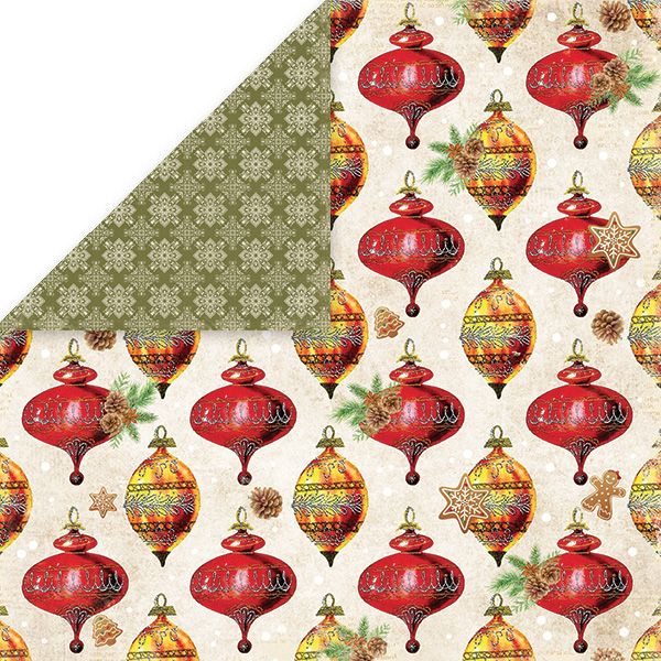 CP-VC06 Double-sided 12"x12" Vintage Christmas 06