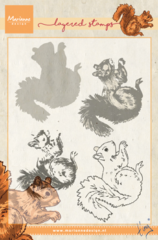 TC0856 New Marianne Design Clear Stamp Tiny's layered squirell