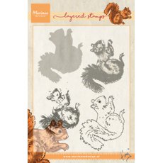TC0856 New Marianne Design Clear Stamp  Tiny's layered squirell