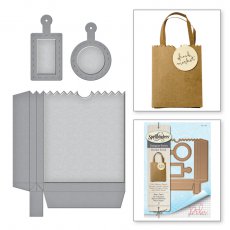 s4-728 SHAPEABILITIES MARKET FRESH BY DEBI ADAMS BAG N TAG IT ETCHED DIES