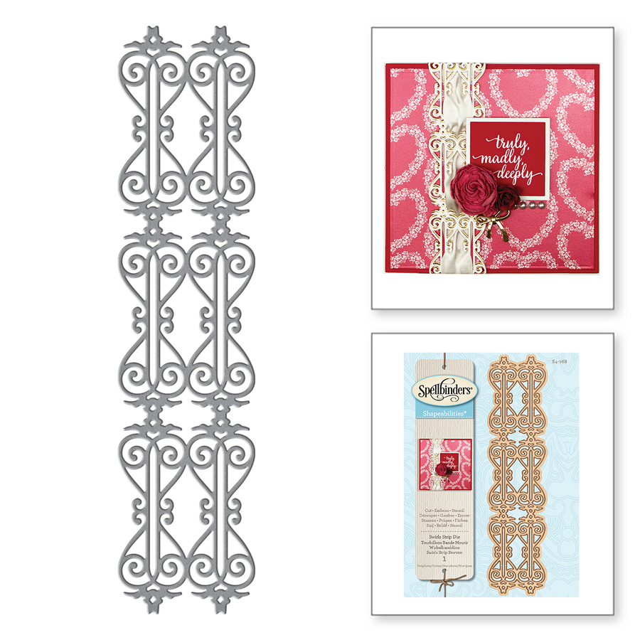 S4-768 SHAPEABILITIES SWIRLS STRIP ETCHED DIES