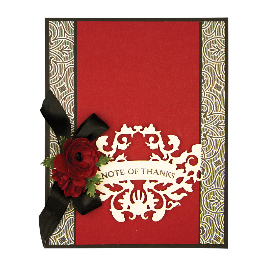 s5-291 Shapeabilities Rebel Tag & Elements Etched Dies Rebel Rose by Stacey Caron