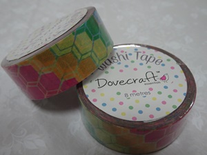 DCWTB003-2 Washi tape- Kolorowe sześciokąty