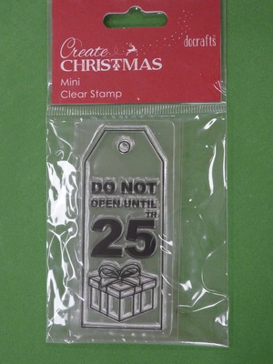 PMA907002-3 STEMPEL Docrafts - zawieszka "DO NOT OPEN UNTIL 25TH"