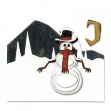 662422 Sizzix Thinlits Die Set 10PK - Snowman Scene