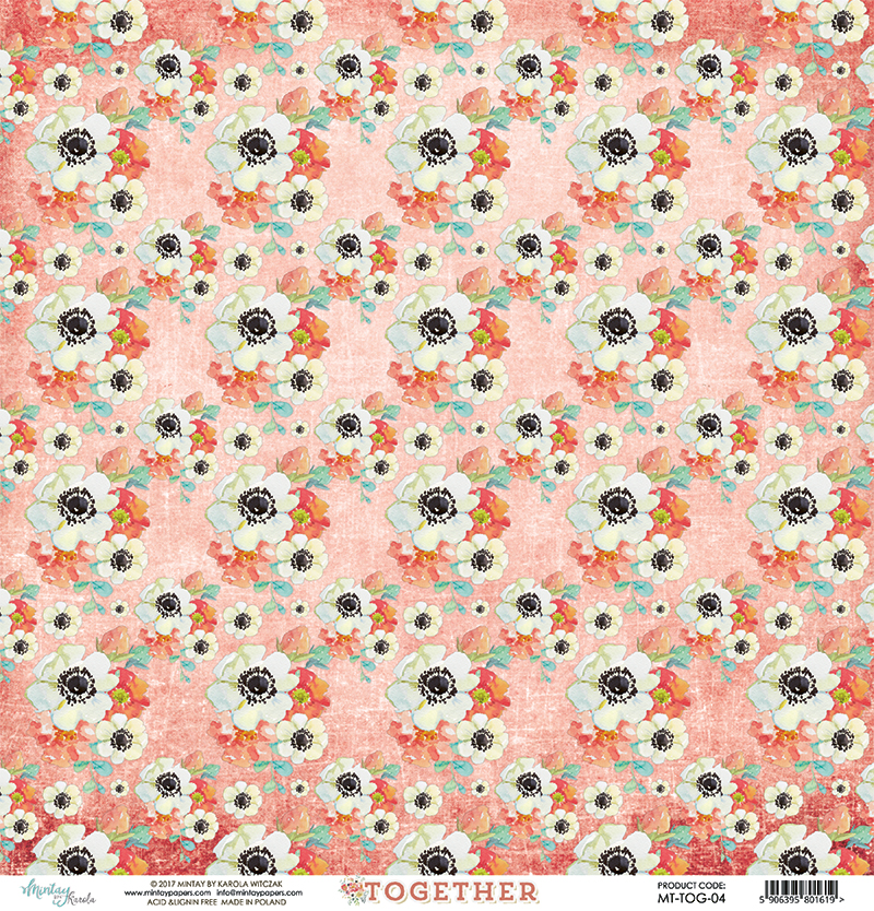 MT-TOG-04 Together 04 -MINTAY PAPERS -papier dwustronny 30,5x30,5cm