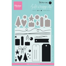 KJ1716 Marianne Design Clear Stamp and dies- tags