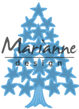 LR0490 Marianne Design -Tiny's Christmas tree with stars