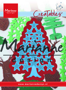 LR0490 Marianne Design -Tiny's Christmas tree with stars