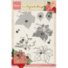 TC0859 New Marianne Design Clear Stamp  Tiny's Poinsettia