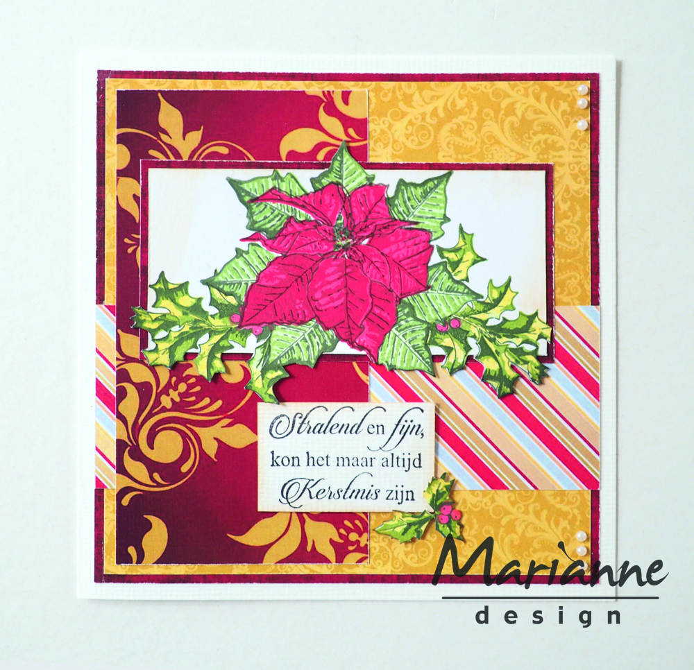 TC0859 New Marianne Design Clear Stamp Tiny's Poinsettia