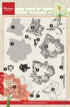 TC0859 New Marianne Design Clear Stamp Tiny's Poinsettia