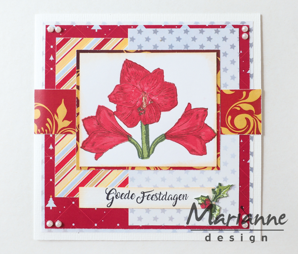 TC0859 New Marianne Design Clear Stamp Tiny's Poinsettia