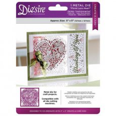 DS-CAD-HEART Die'sire Create a Card-Floral Lace Heart