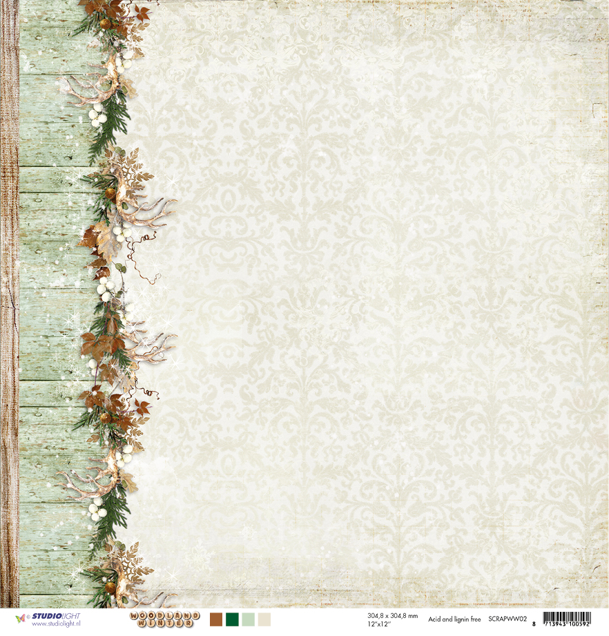 SCRAPWW02 Papier dwustronny 30x30 StudioLight - Woodland Winter 2